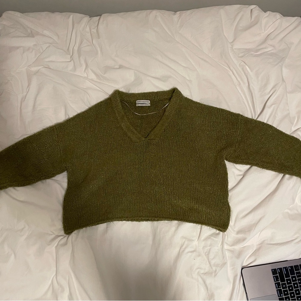 Urban OutfittersOlive Green V-Neck Women's Sweater